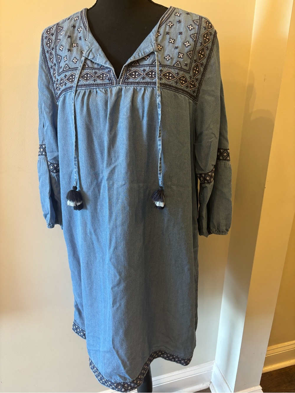 J Jill denim Boho tencel dress